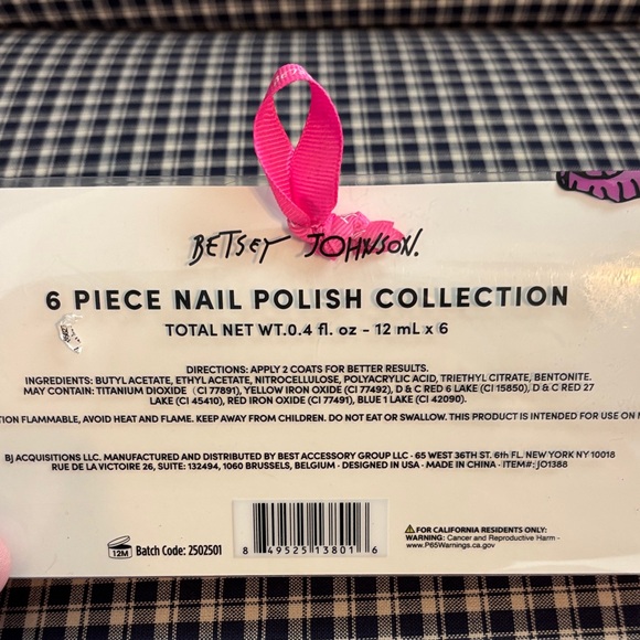 Betsey Johnson Vibrant Nail Polish Set - 6 Colors - Picture 5 of 5